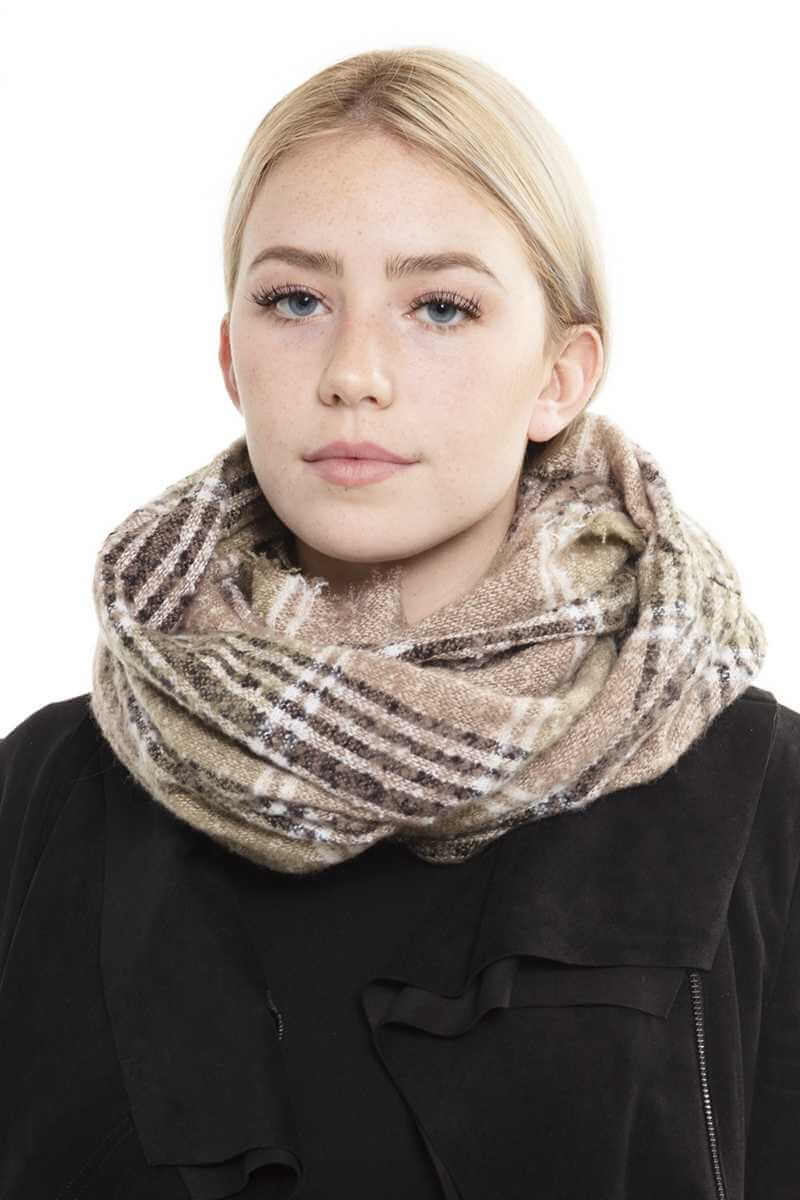 Multi Plaid Infinity Scarf - The Diva Goddess