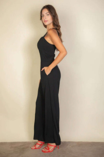 Notched neck cami jumpsuit - The Diva Goddess