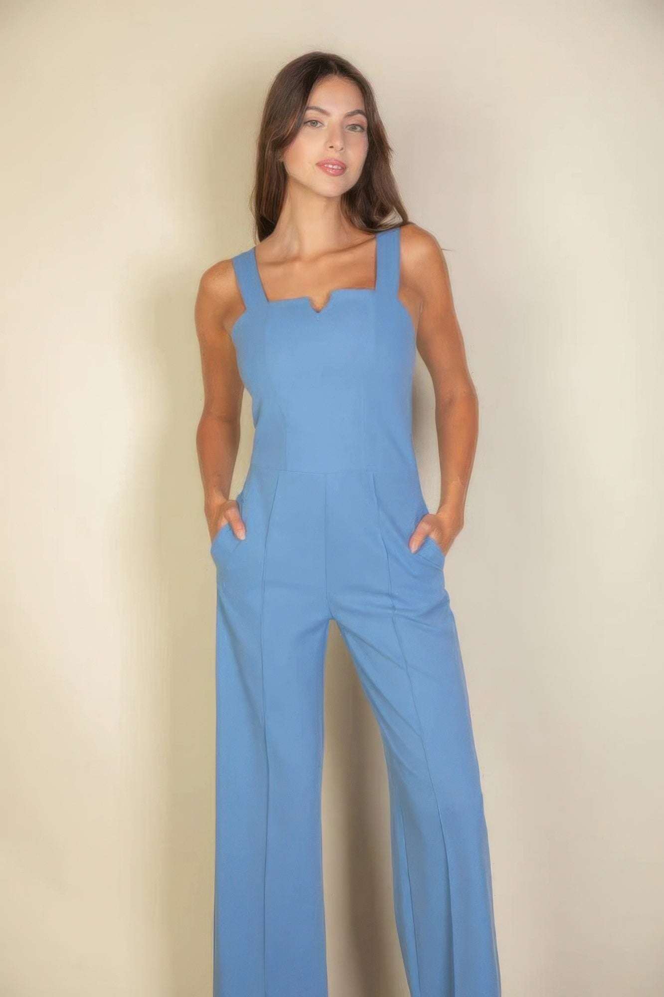 Notched neck cami jumpsuit - The Diva Goddess