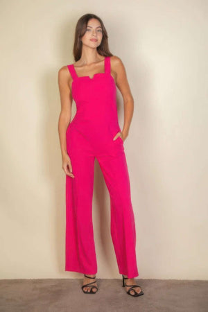 Notched neck cami jumpsuit - The Diva Goddess