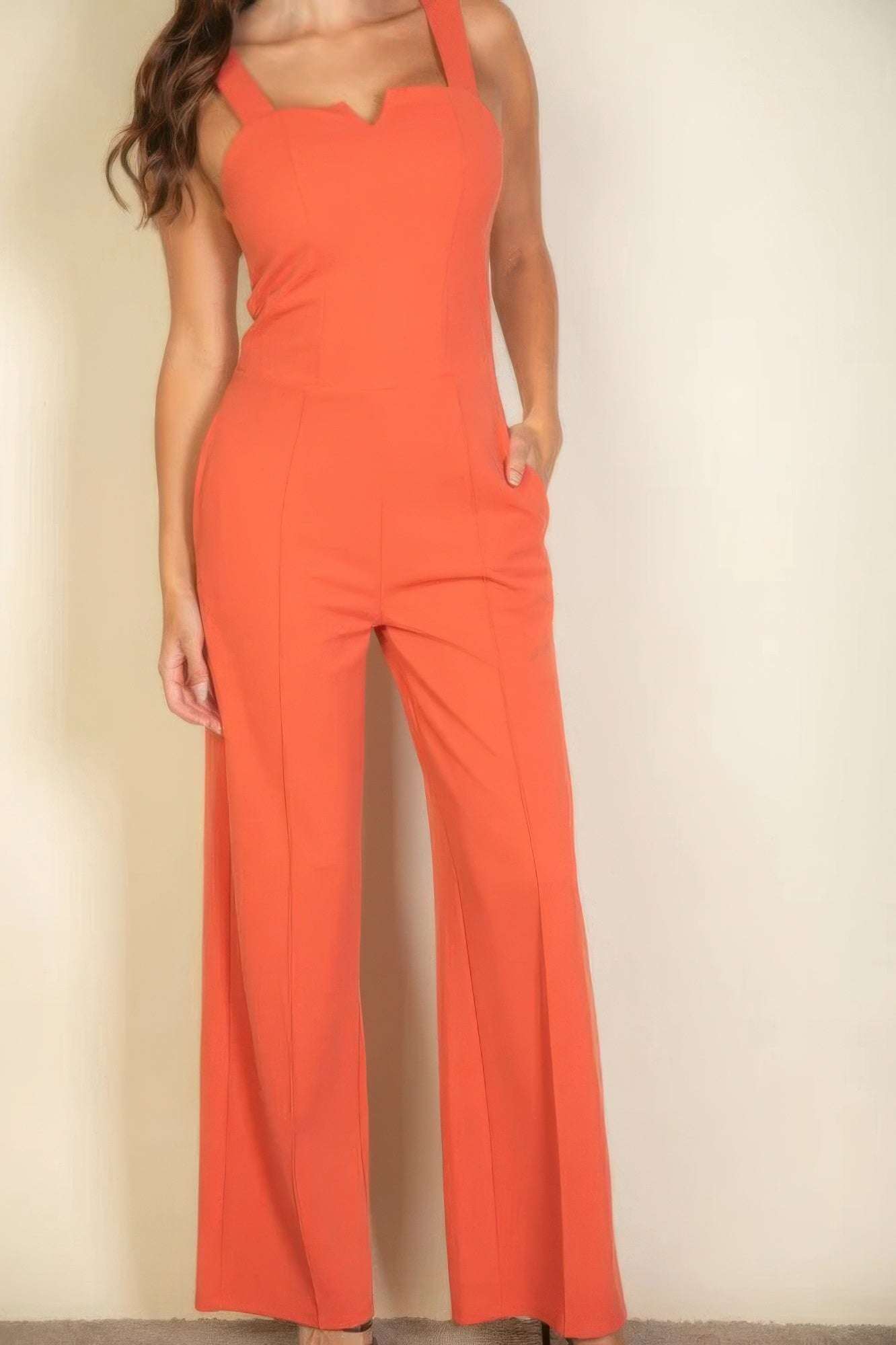 Notched neck cami jumpsuit - The Diva Goddess