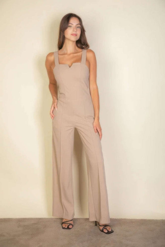 Notched neck cami jumpsuit - The Diva Goddess