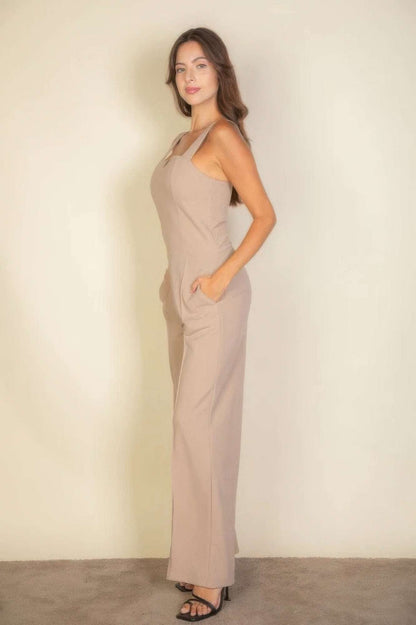 Notched neck cami jumpsuit - The Diva Goddess