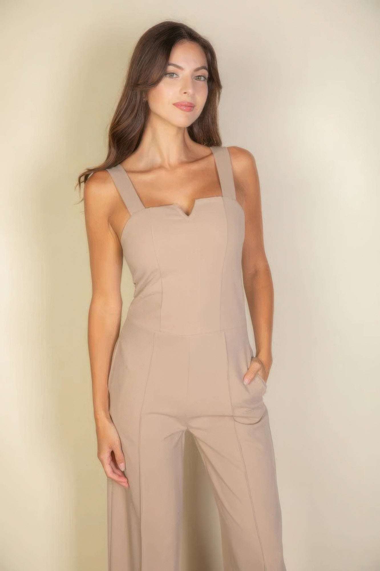 Notched neck cami jumpsuit - The Diva Goddess