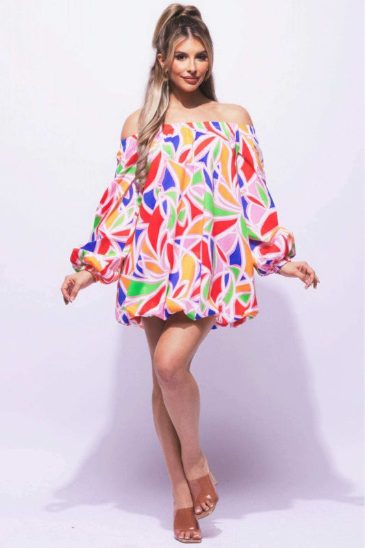 Off Shoulder Bubble Dress - The Diva Goddess