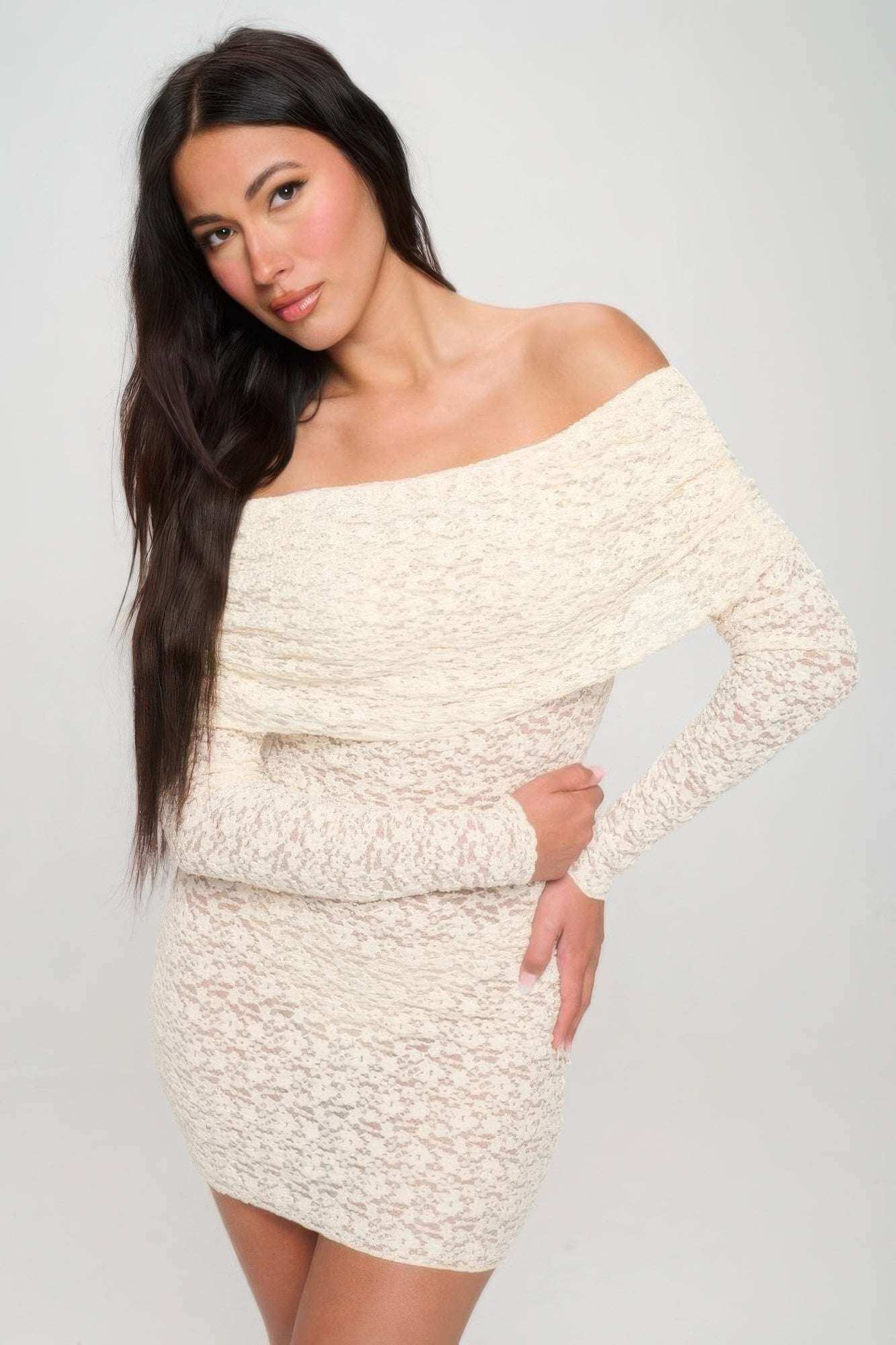 Off Shoulder Lace Dress - The Diva Goddess