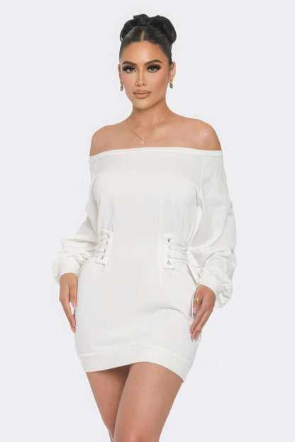 Off Shoulder Mini Dress - The Diva Goddess