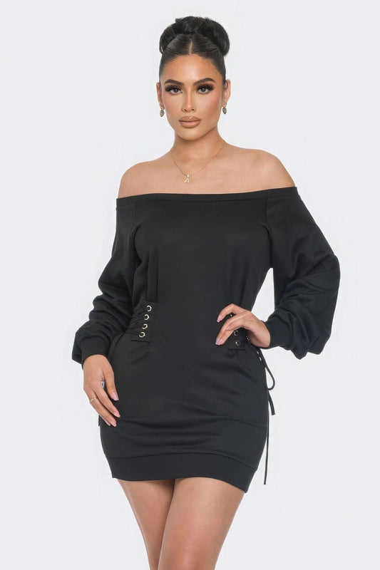 Off Shoulder Mini Dress - The Diva Goddess