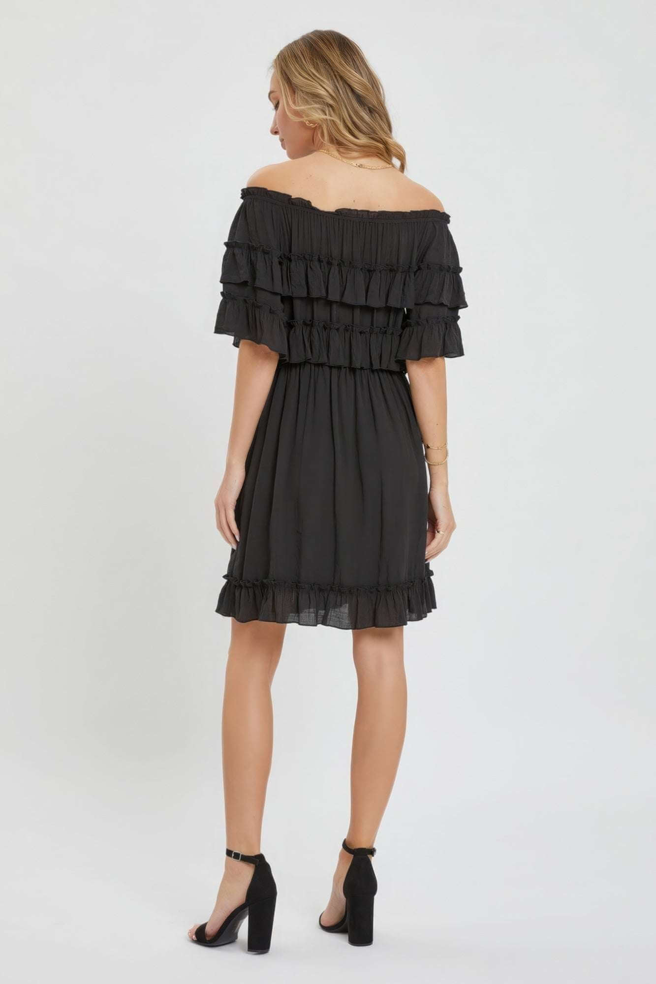 Off Shoulder Ruffle Dress - The Diva Goddess