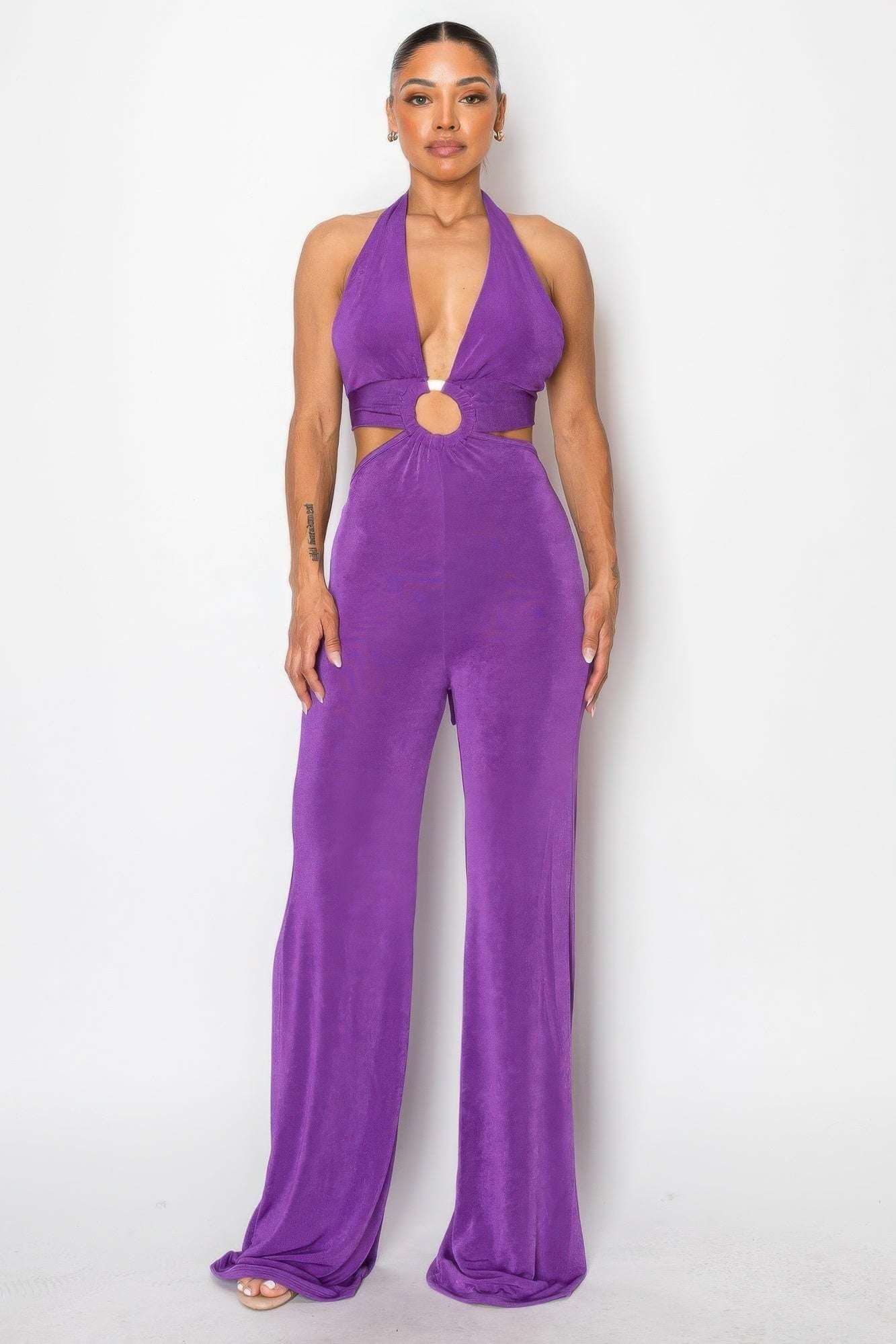 Olid Slinky Wide Legs Jumpsuit - The Diva Goddess