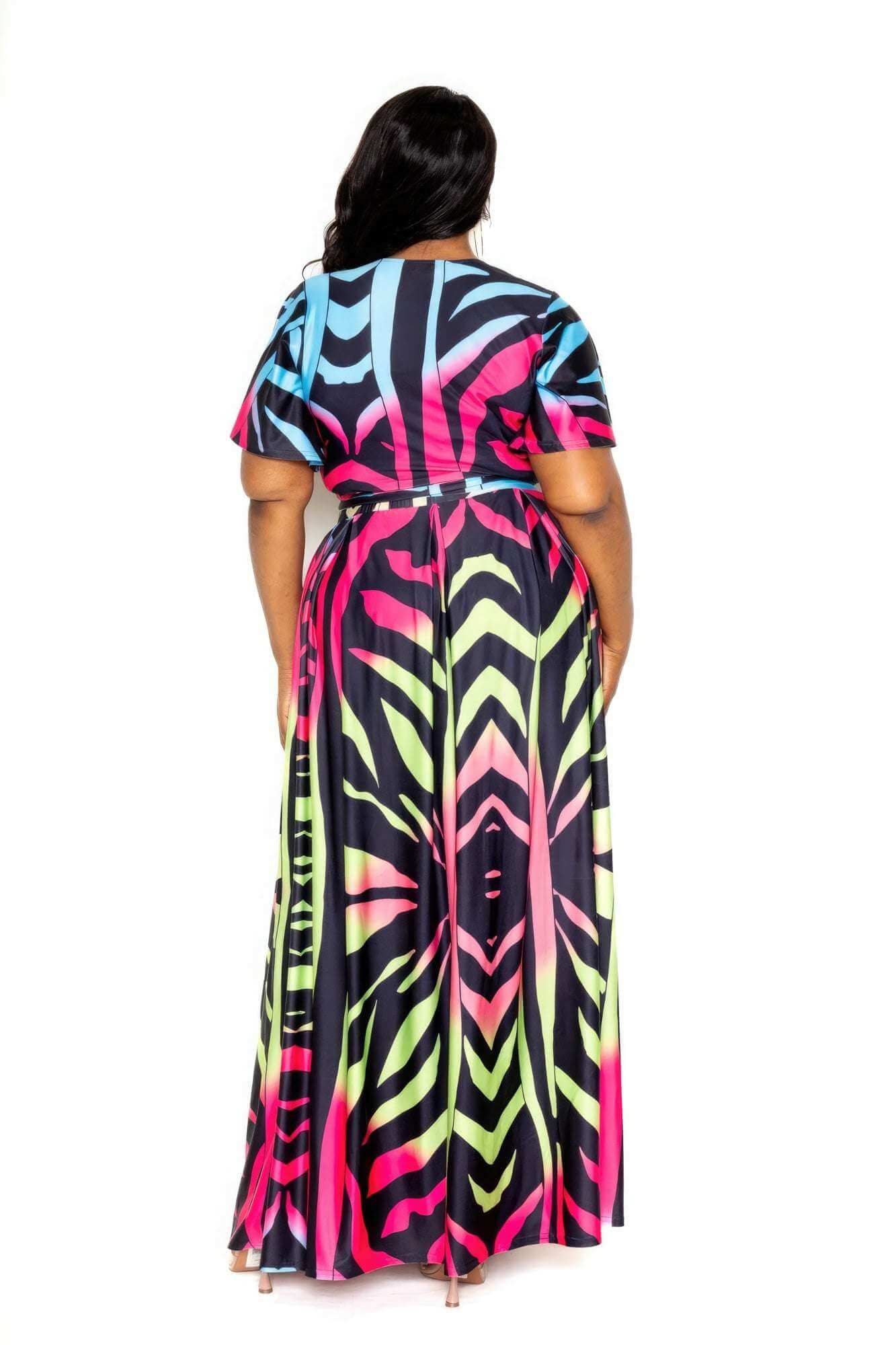 Ombre Animal Maxi Skirt & Top Set - The Diva Goddess