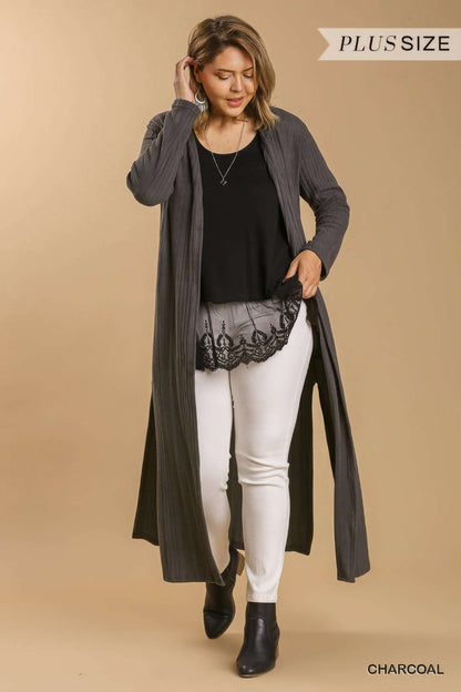 Open Front Long Body Cardigan - The Diva Goddess