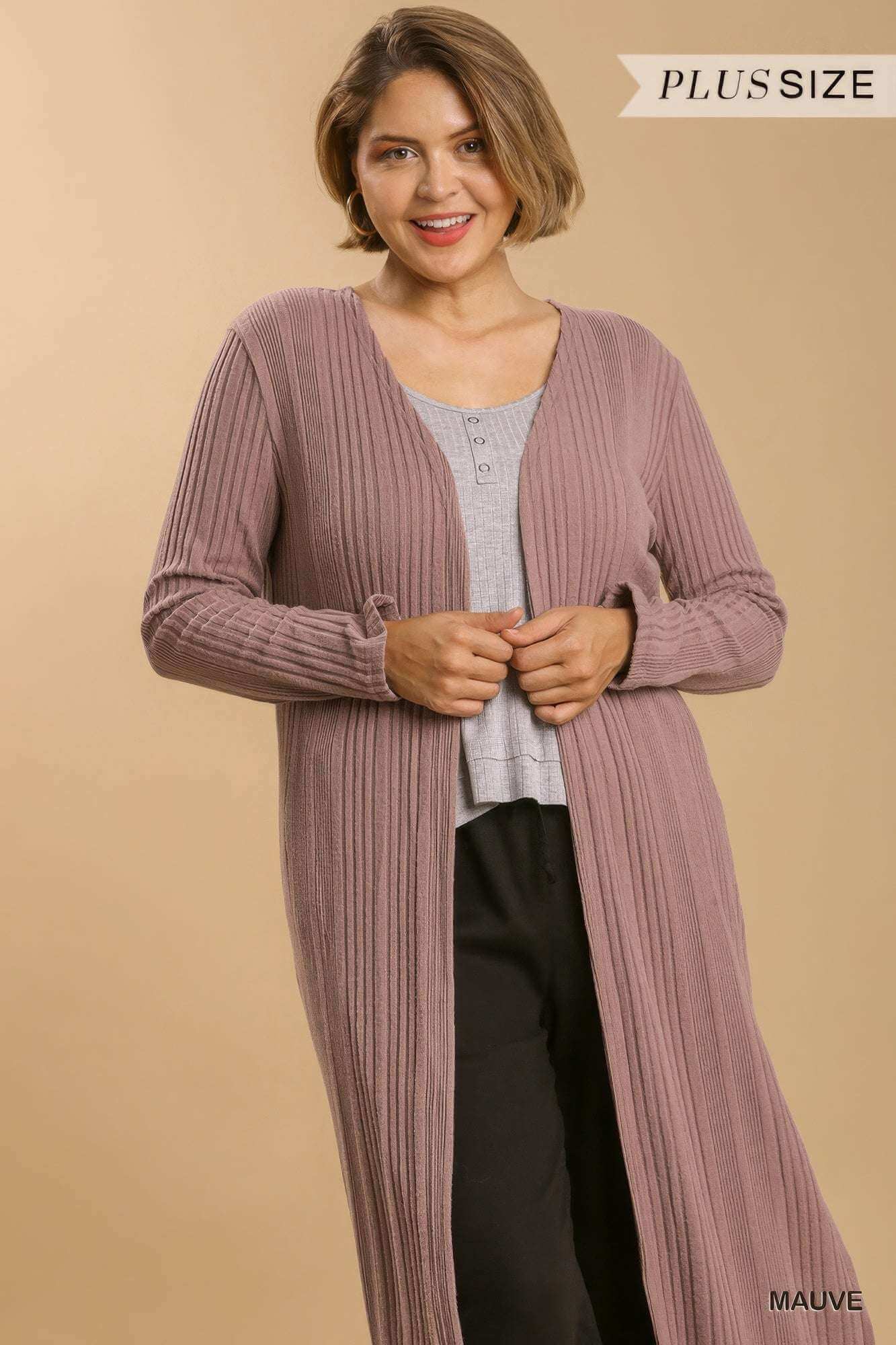 Open Front Long Body Cardigan - The Diva Goddess