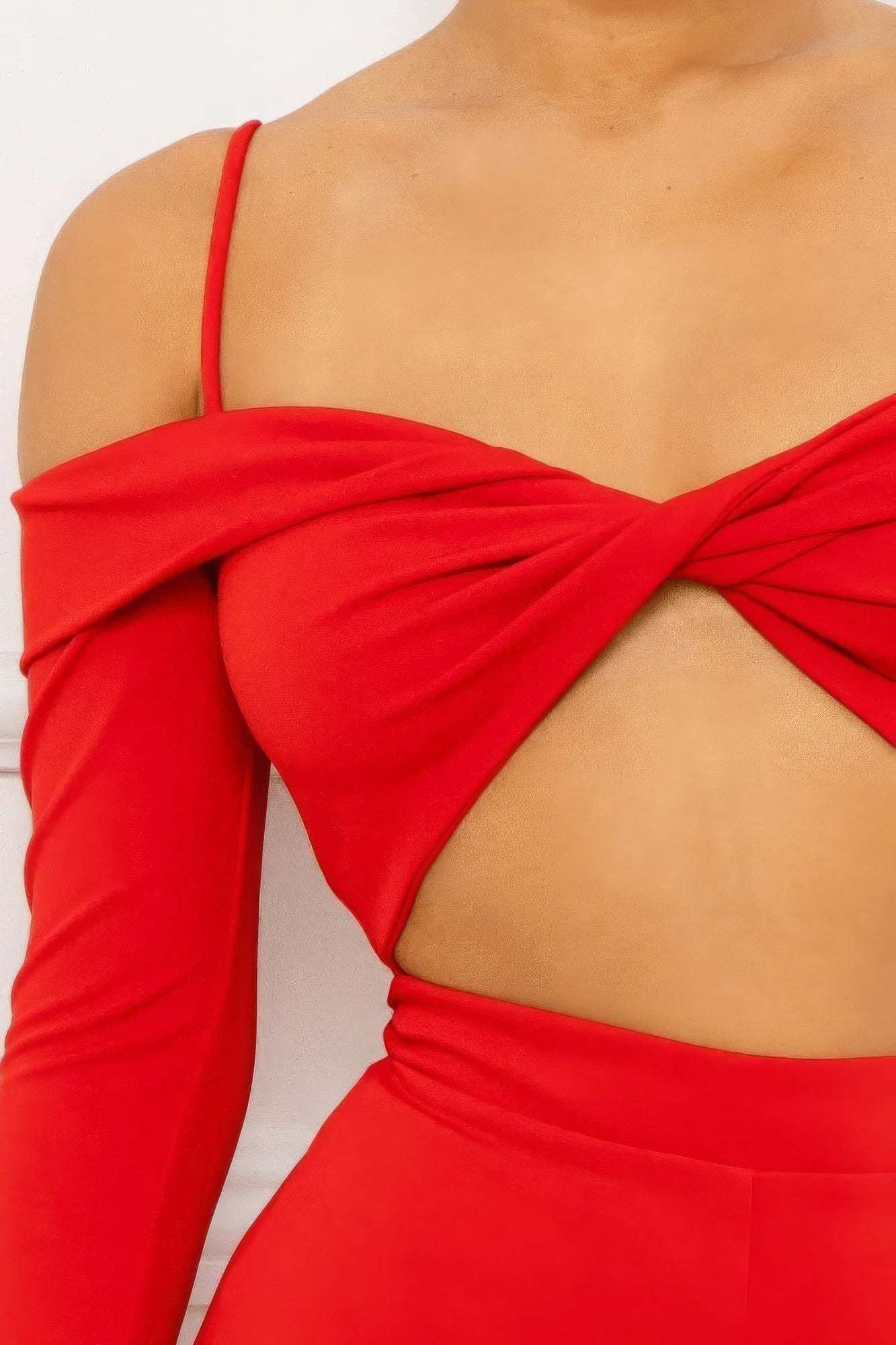 Open Shoulder Cutout Detail Jumpsuit - The Diva Goddess