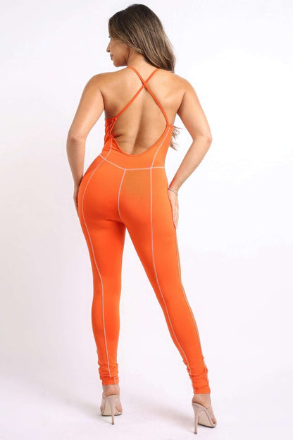 Overlock Line Jumpsuit - The Diva Goddess