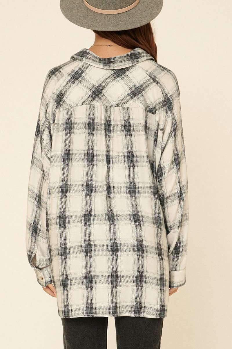 Oversized Loose Fit Plaid Shirt - The Diva Goddess