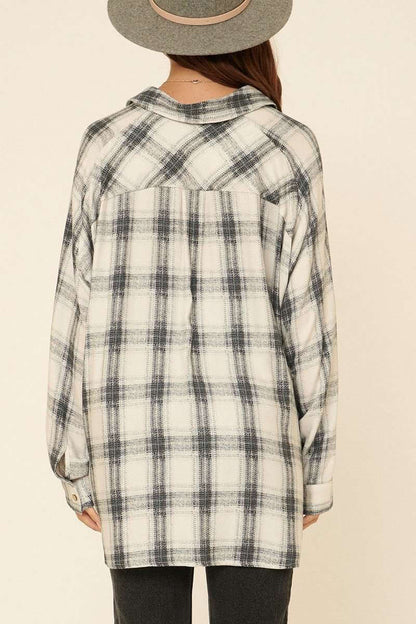 Oversized Loose Fit Plaid Shirt - The Diva Goddess