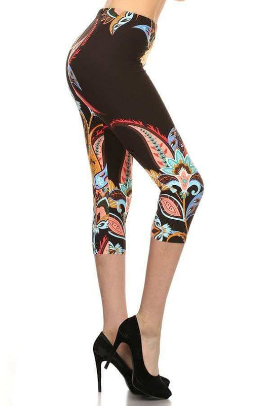 Paisley Floral Pattern Legging - The Diva Goddess