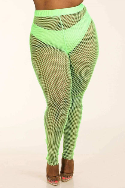 Panty Lined Mesh Leggings - The Diva Goddess