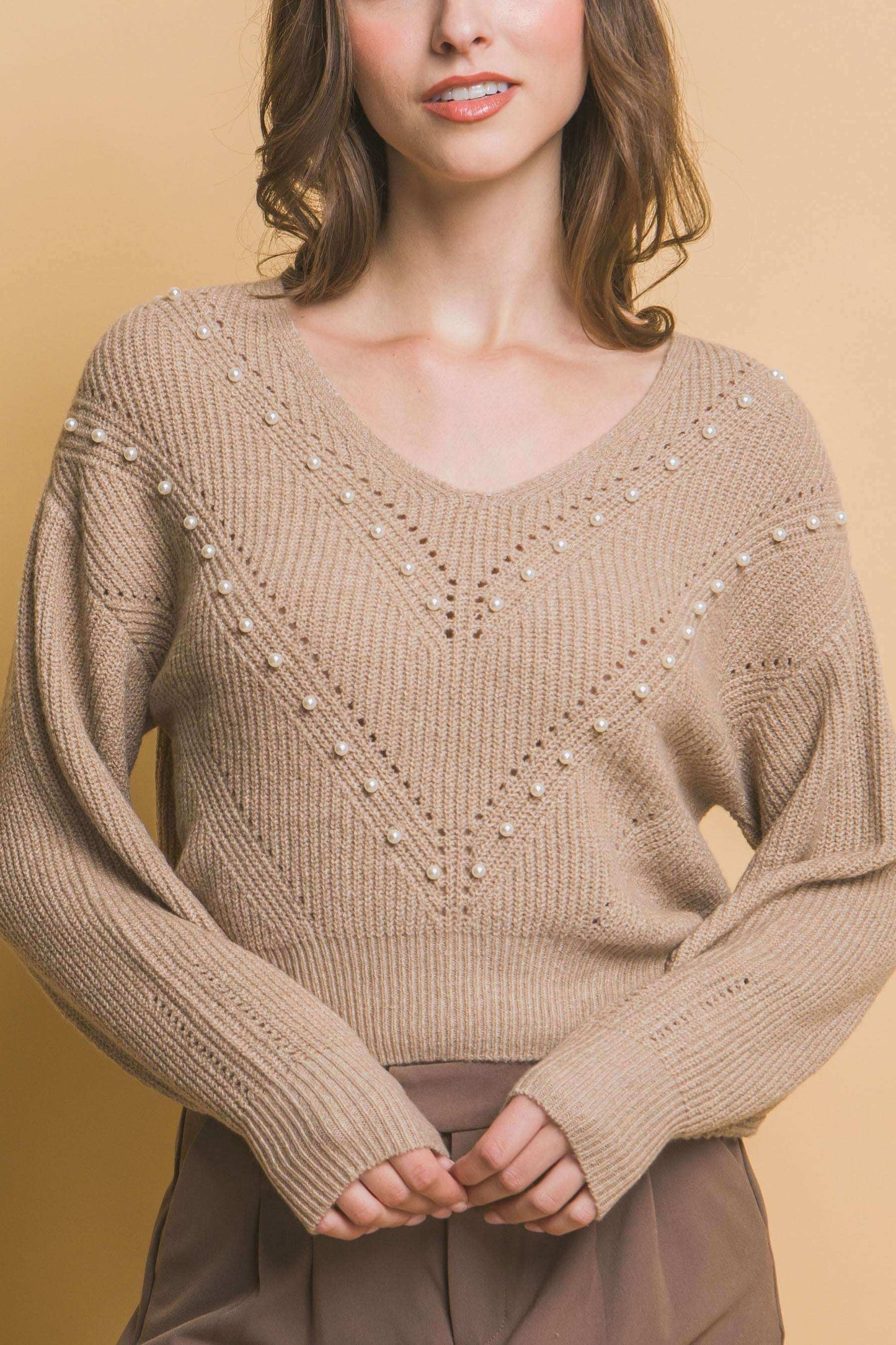 Pearl details sweater