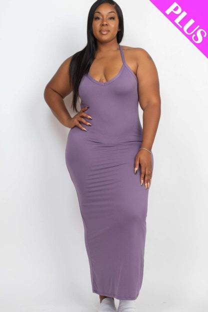 Plus Racer Back Maxi Dress - The Diva Goddess