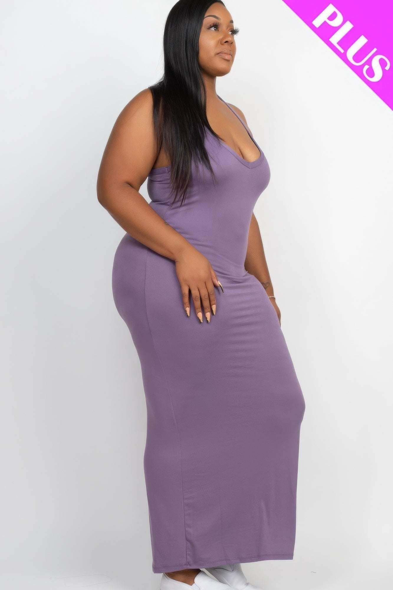 Plus Racer Back Maxi Dress - The Diva Goddess