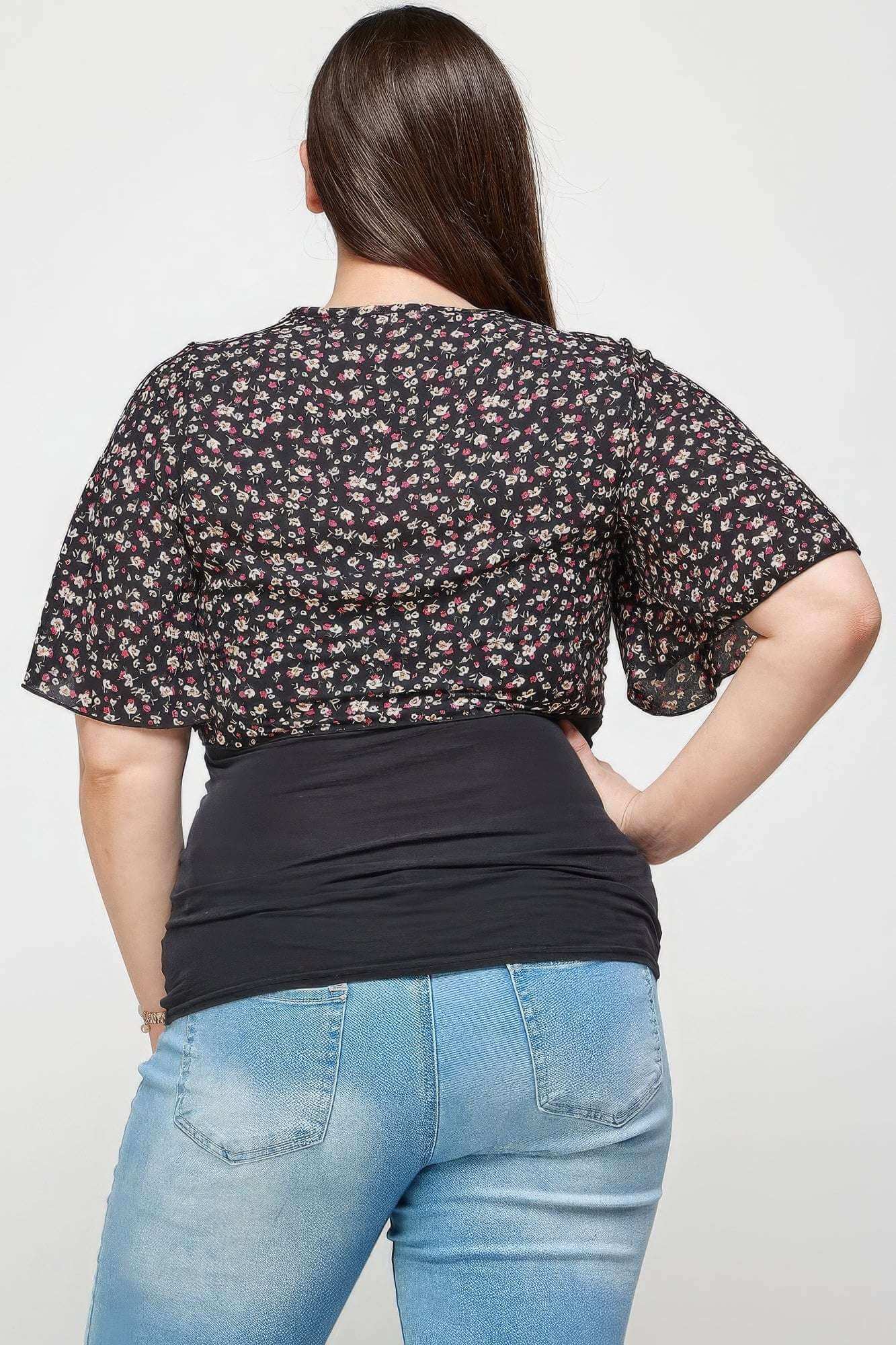 Plus Size Floral Bolero - The Diva Goddess