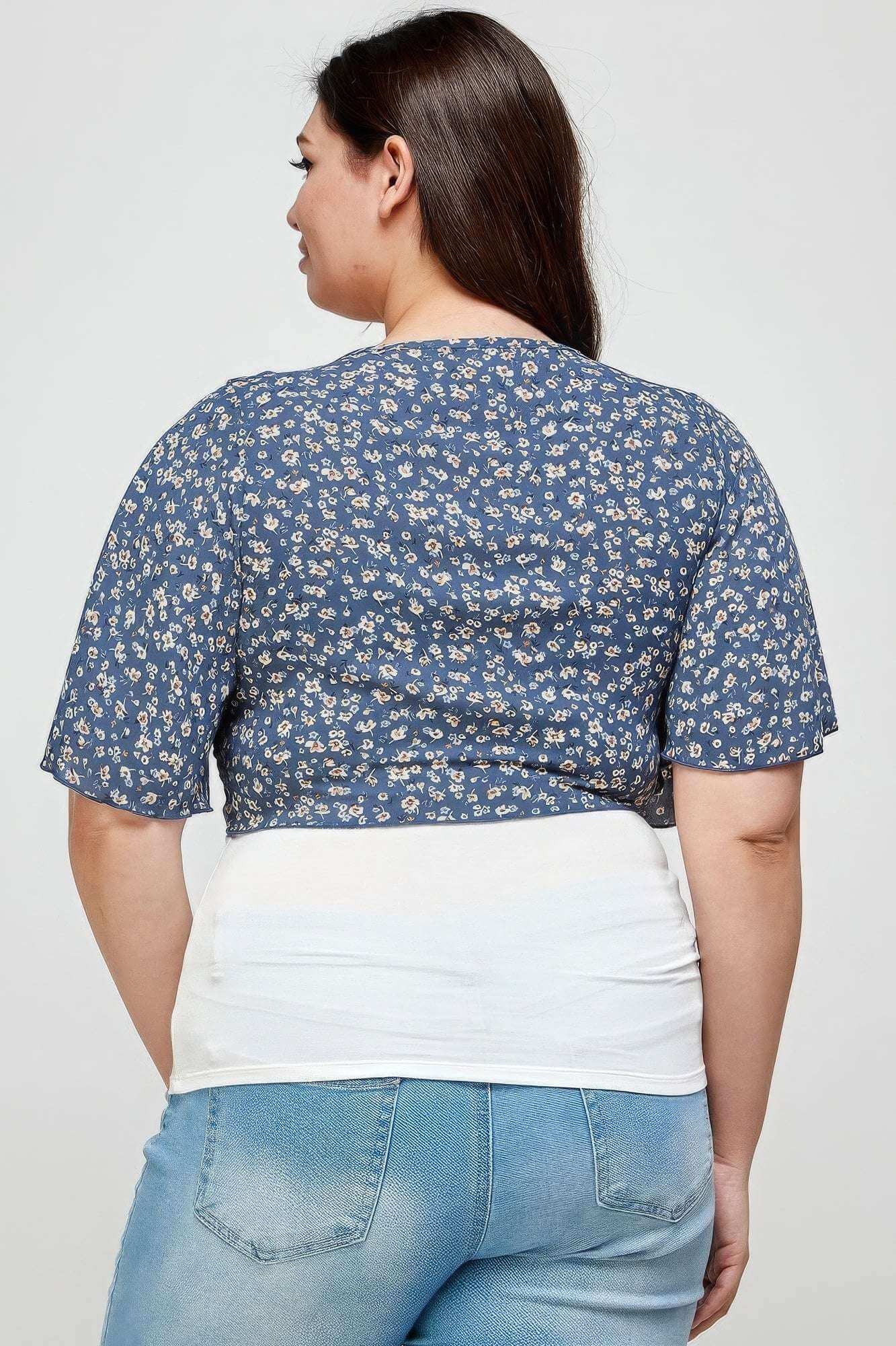 Plus Size Floral Bolero - The Diva Goddess