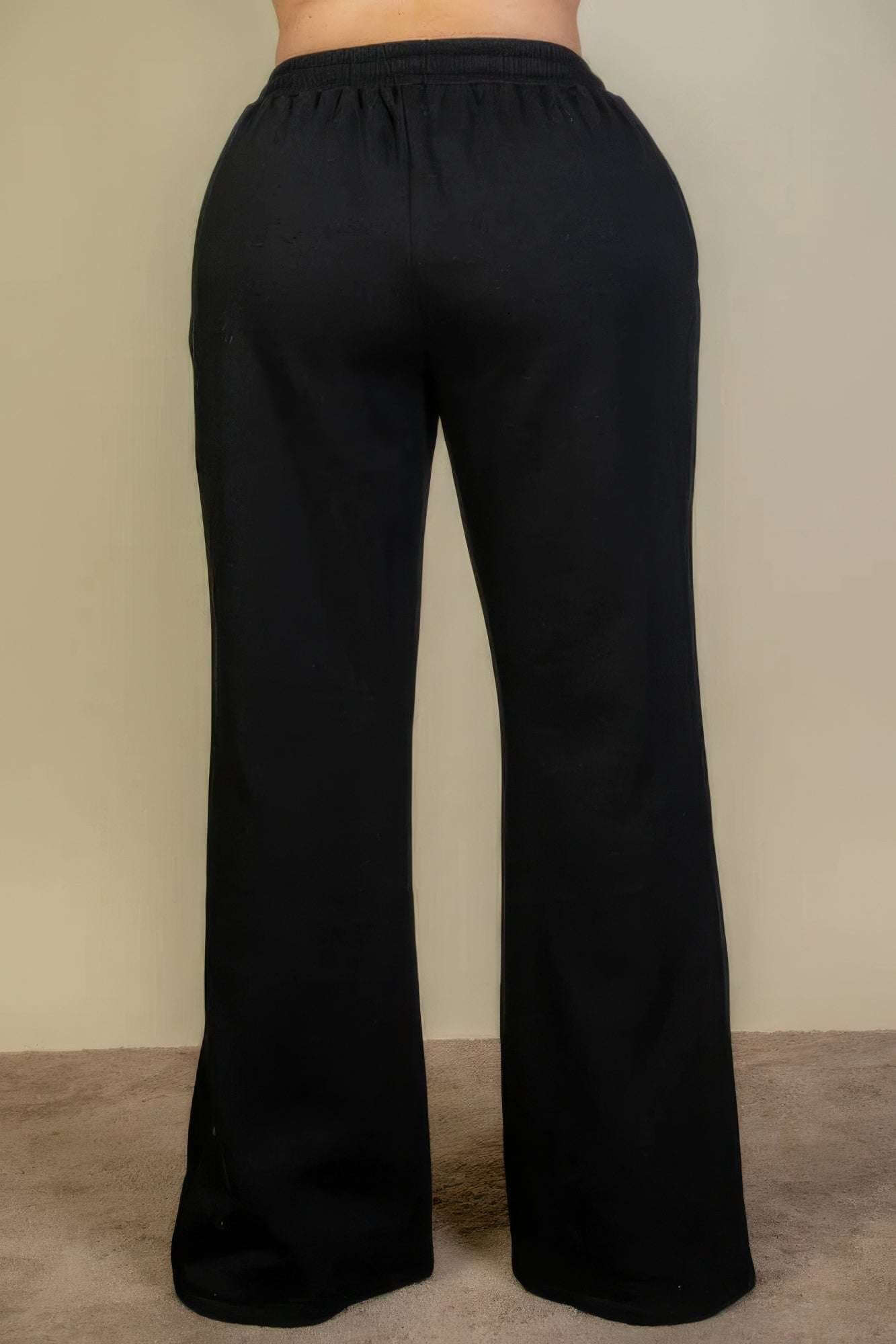 Plus Size Drawstring Waist Slant Pocket Sweatpants - The Diva Goddess