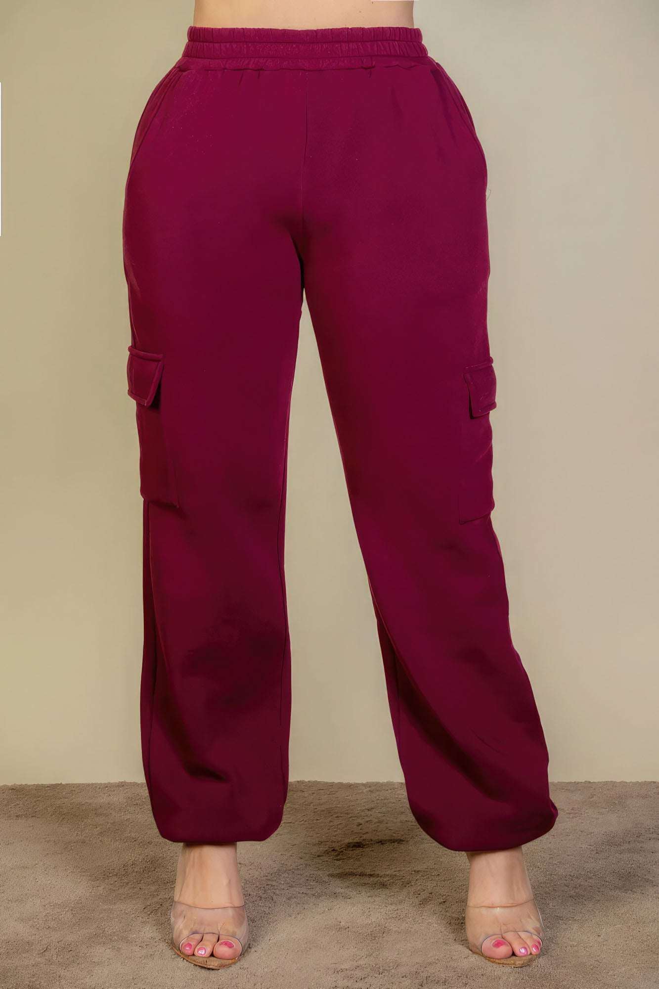 Plus Size Side Pocket Drawstring Waist Sweatpants - The Diva Goddess