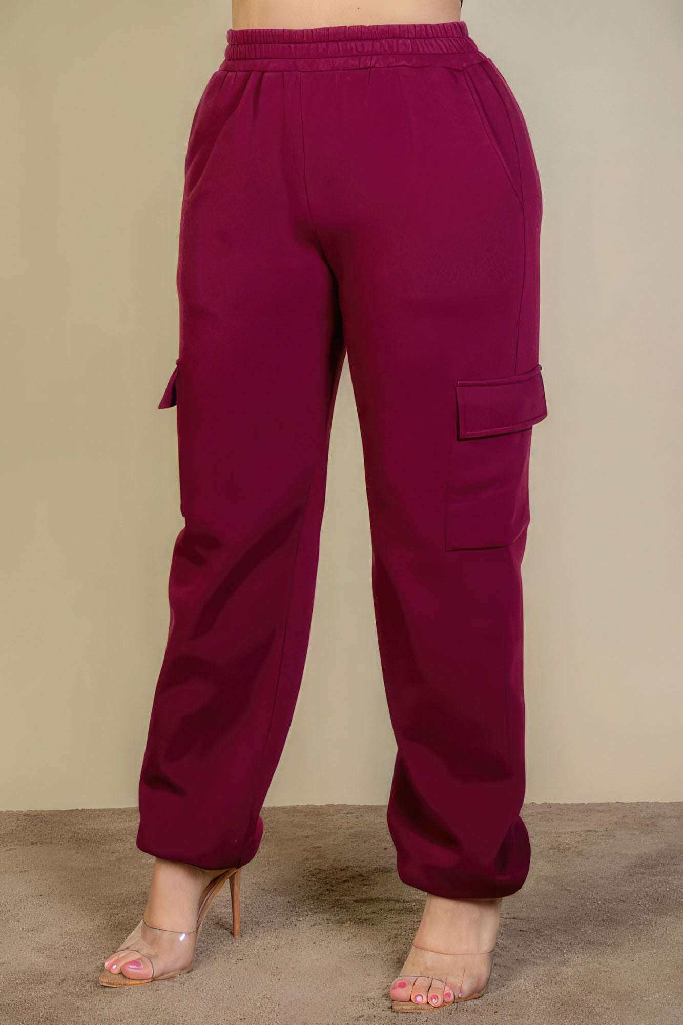 Plus Size Side Pocket Drawstring Waist Sweatpants - The Diva Goddess