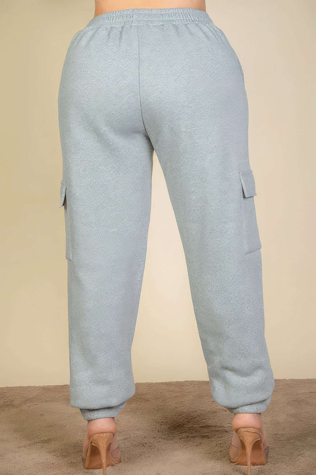 Plus Size Side Pocket Drawstring Waist Sweatpants - The Diva Goddess