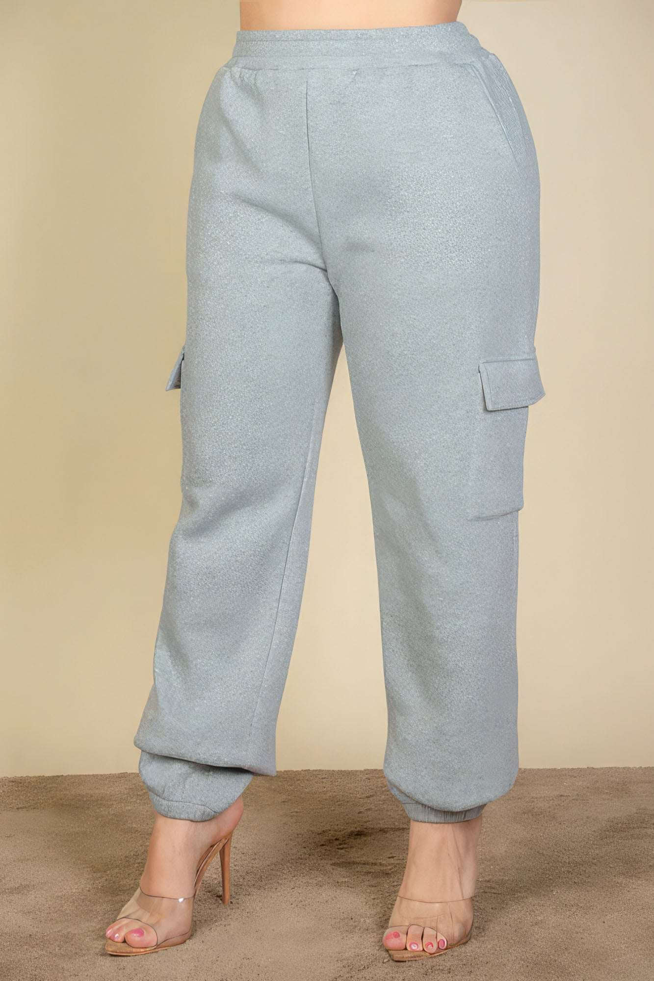 Plus Size Side Pocket Drawstring Waist Sweatpants - The Diva Goddess