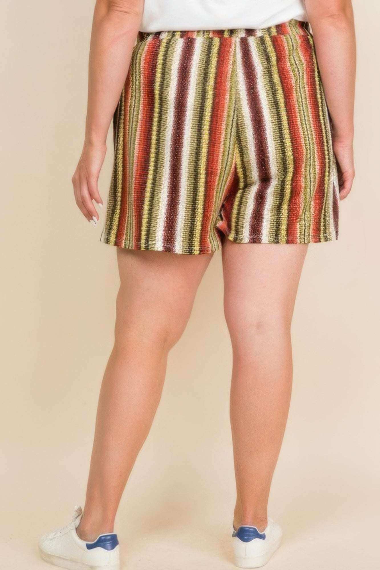 Plus Size Snake Skin Casual Shorts - The Diva Goddess