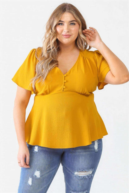 Plus Tie Detail Flare Top - The Diva Goddess