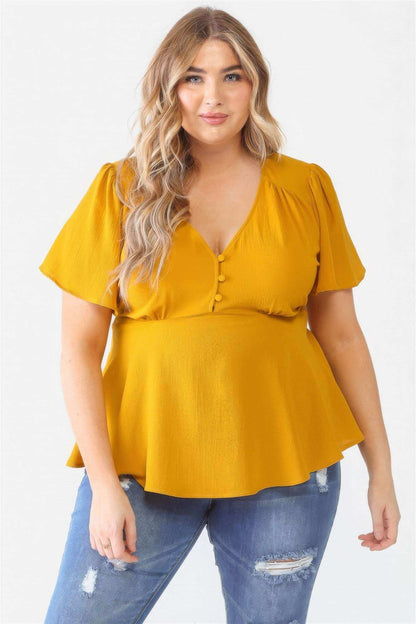 Plus Tie Detail Flare Top - The Diva Goddess