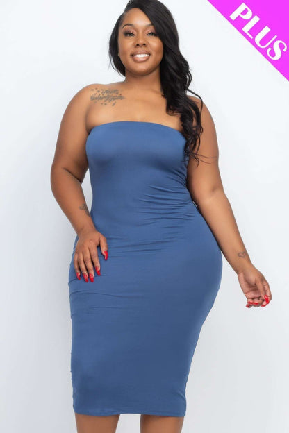 Plus Tube Bodycon Dress - The Diva Goddess