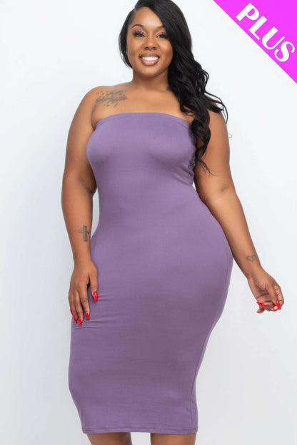 Plus Tube Bodycon Dress - The Diva Goddess