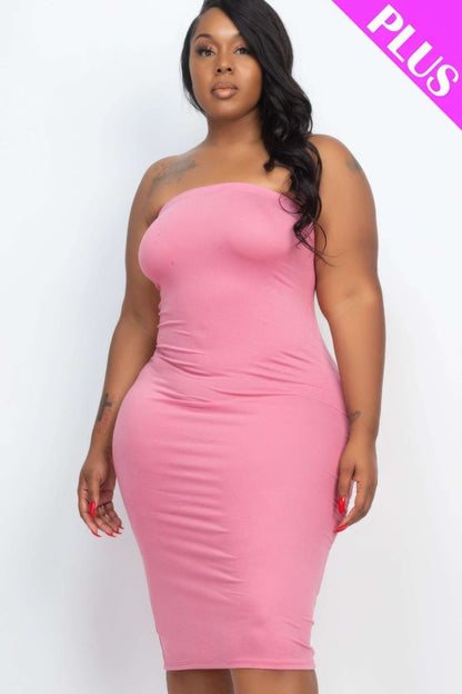 Plus Tube Bodycon Dress - The Diva Goddess