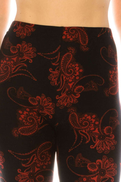 Printed High Waisted Leggings With Elastic Waistband - The Diva Goddess