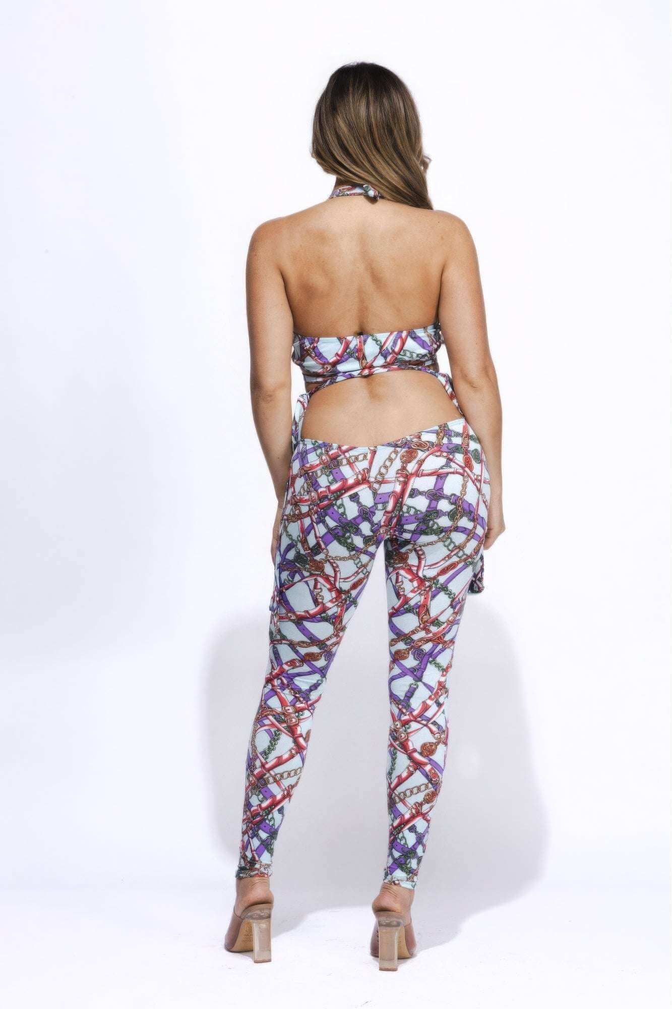 Printed Tie Detailed Jumpsuit - The Diva Goddess