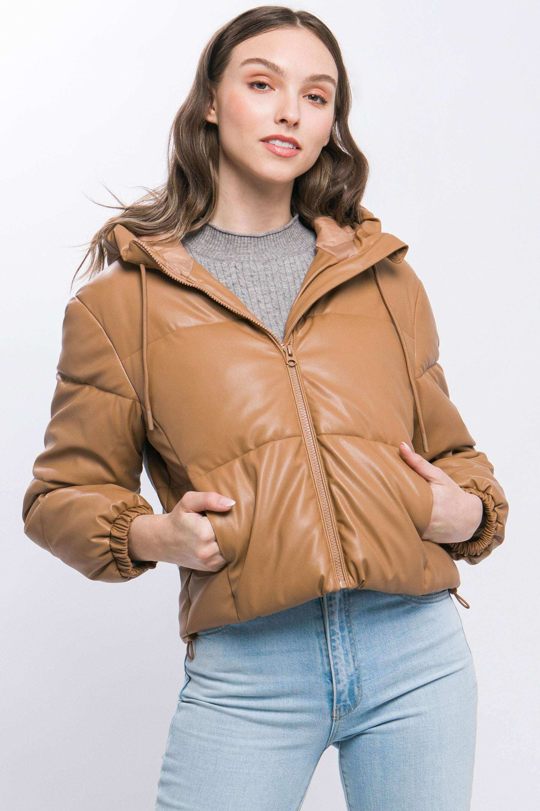 Hooded puffer jacket - The Diva Goddess