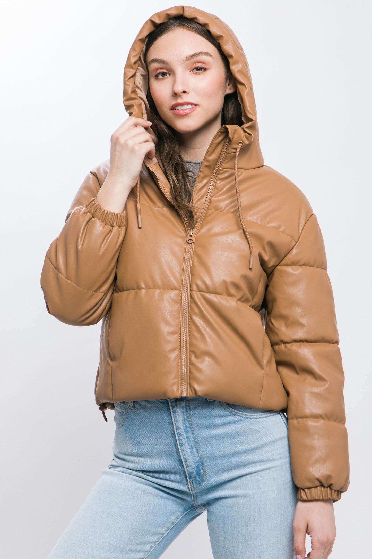 Hooded puffer jacket - The Diva Goddess