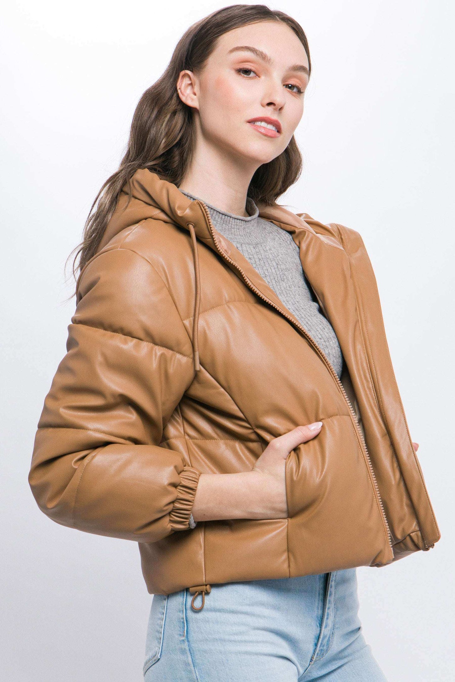 Hooded puffer jacket - The Diva Goddess