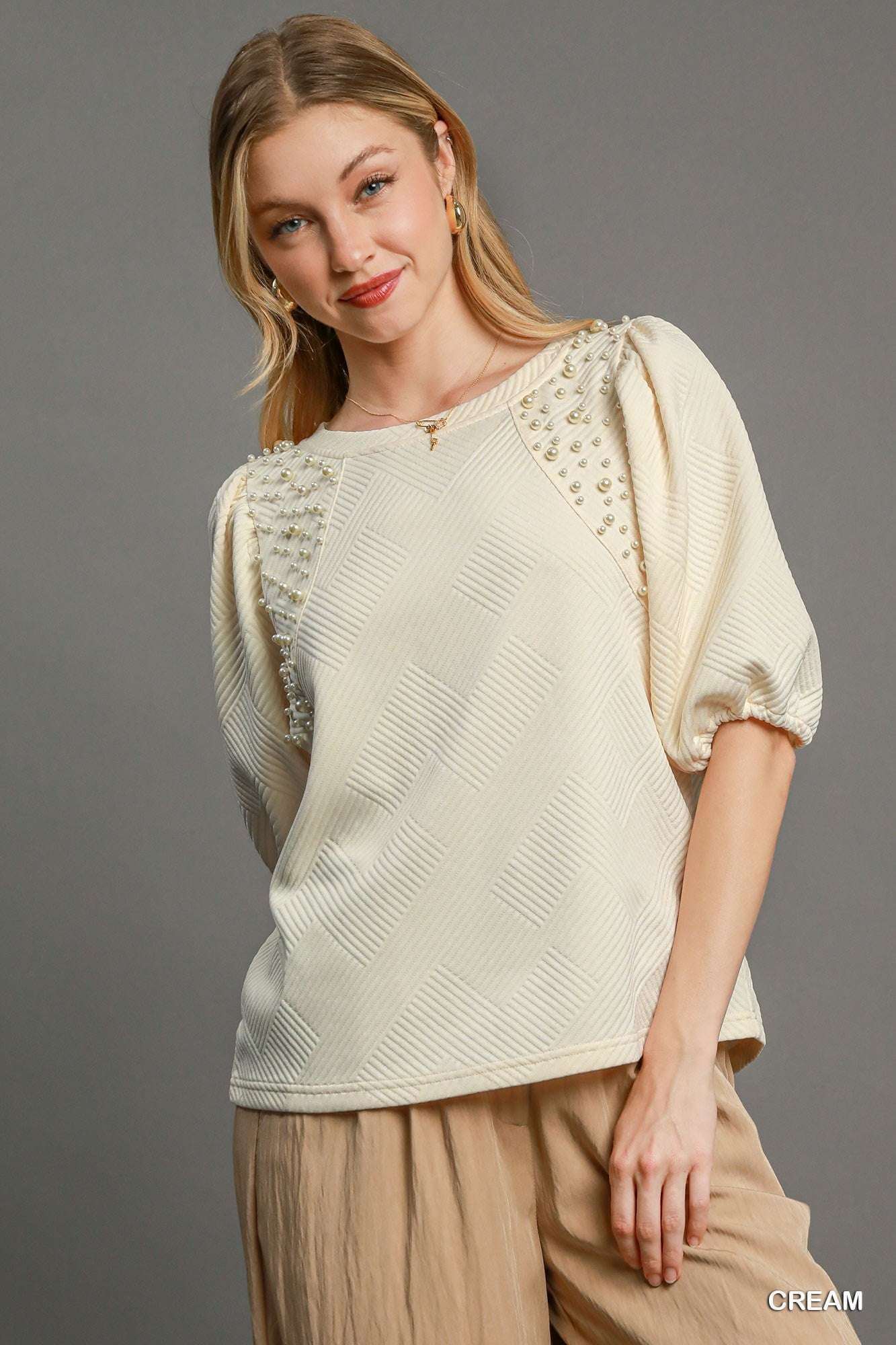 Puff Sleeve Knit Top - The Diva Goddess