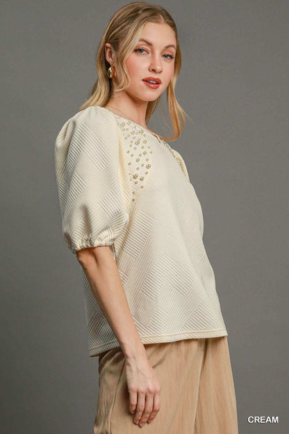 Puff Sleeve Knit Top - The Diva Goddess