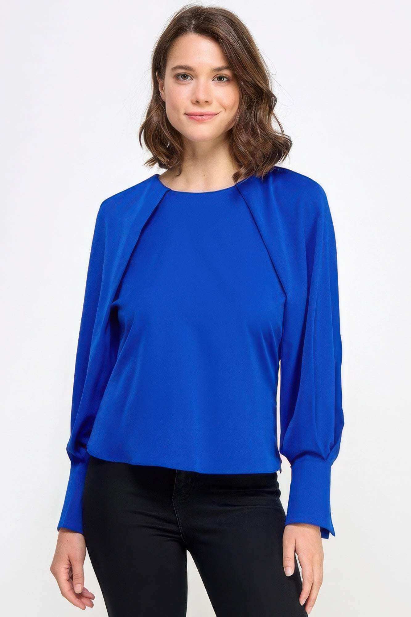 Trendy Neck Tie Blouse - The Diva Goddess