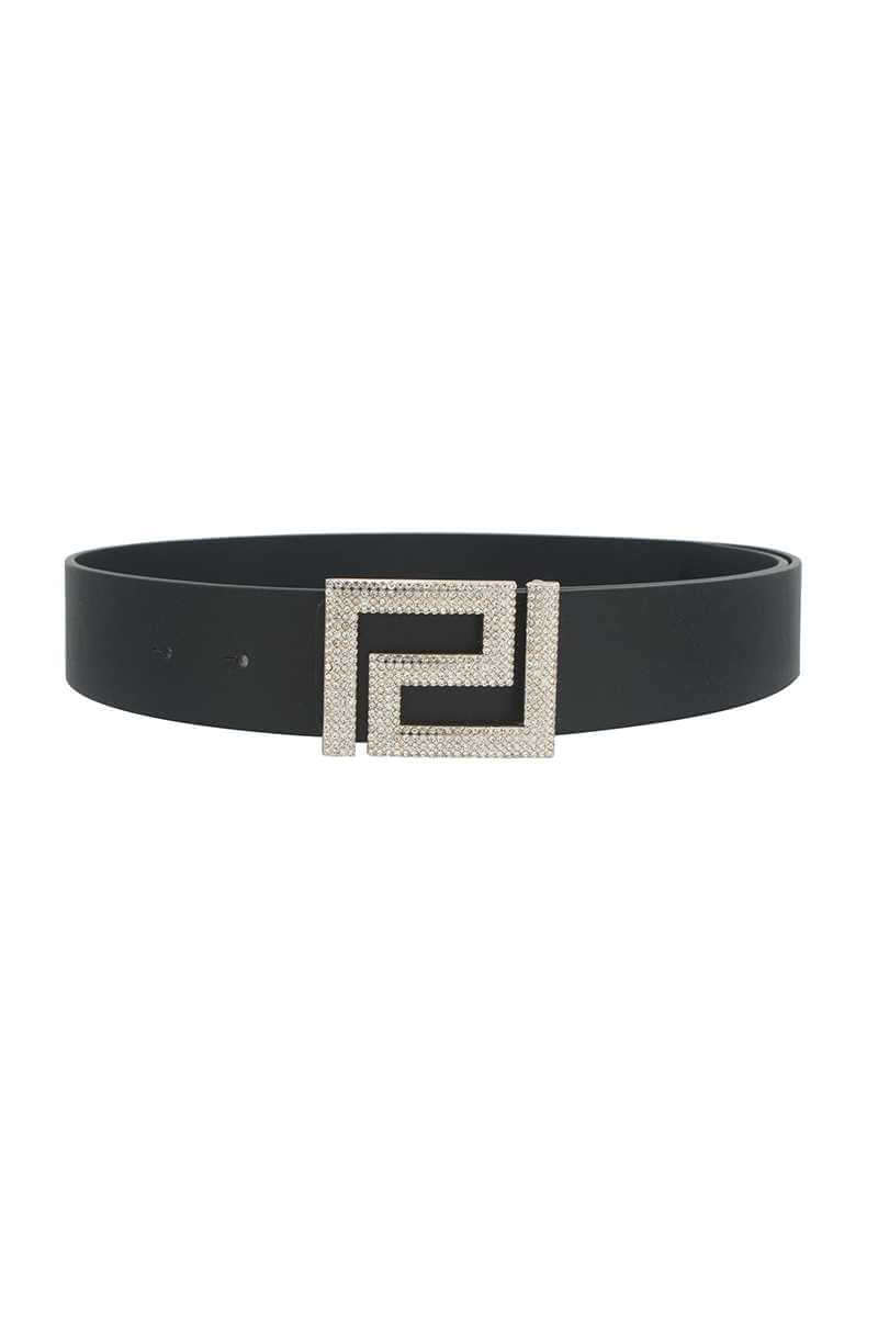 Rhinestone Pave Geo Shape Belt - The Diva Goddess