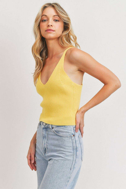 Rib Knit Sleeveless Top - The Diva Goddess