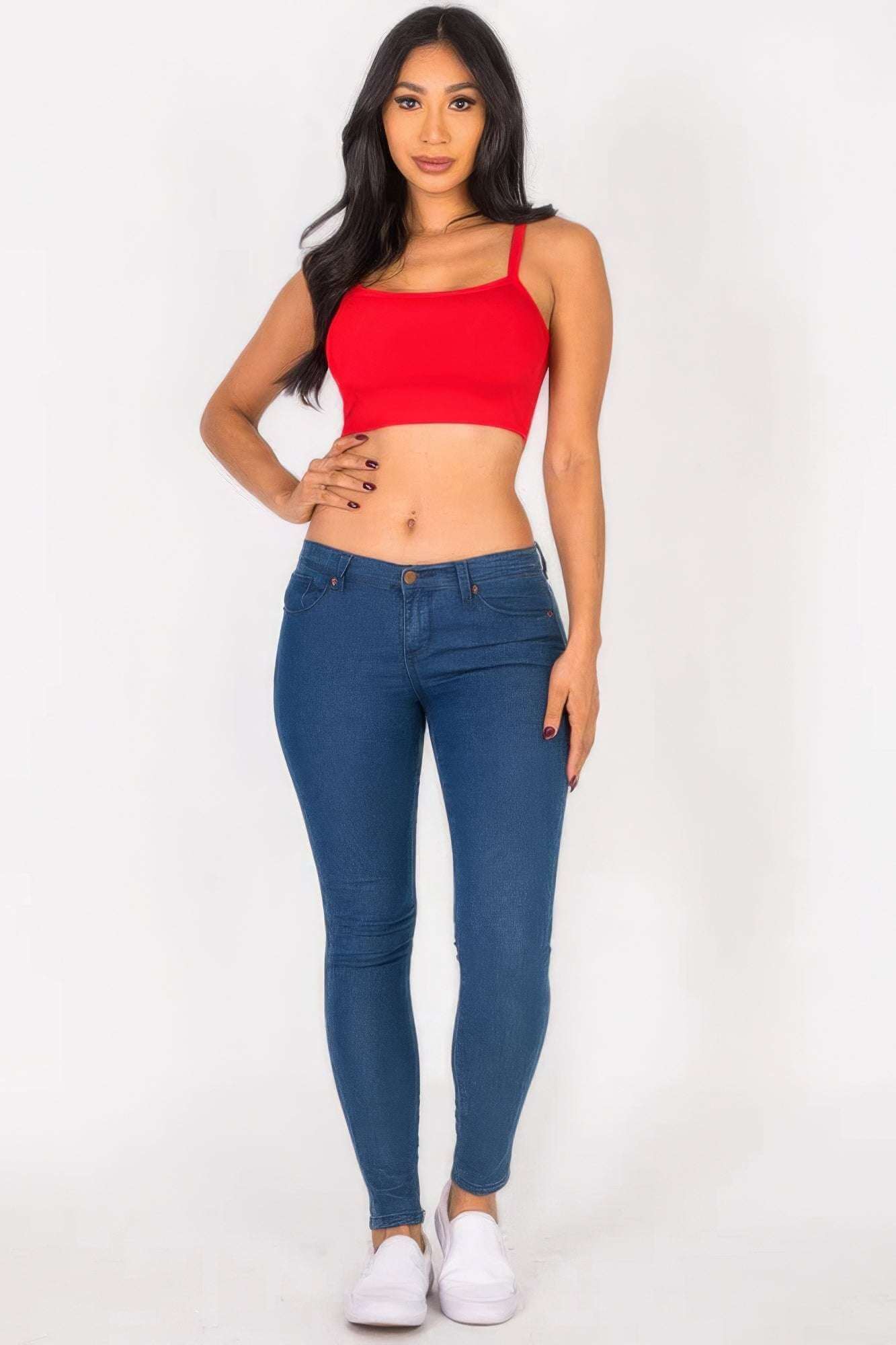 Ribbed Knit Cami Crop Top - The Diva Goddess